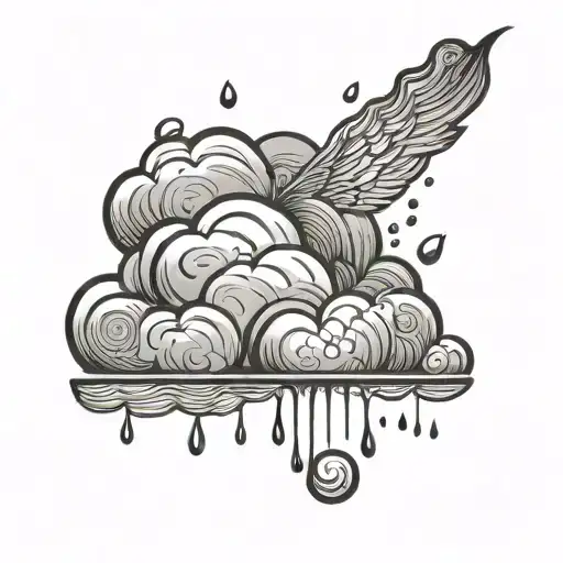 Rain Cloud tattoo design idea
