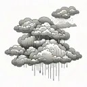 Rain Cloud tattoo design idea