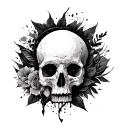 Negative Space Blackout tattoo design idea