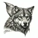 warrior wolf aries tattoo design idea