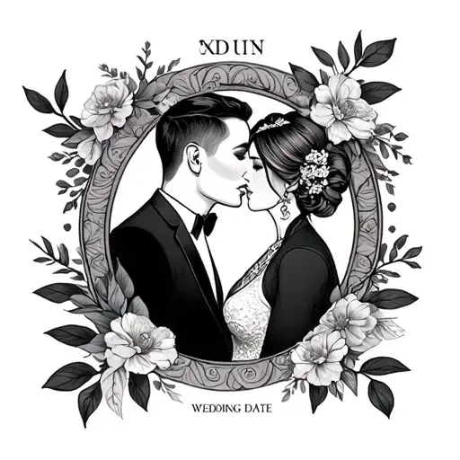 Wedding Date tattoo design idea