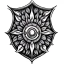 African Shield tattoo design idea