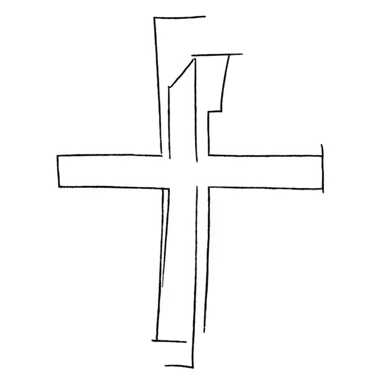 Christian cross tattoo design idea