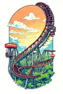 roller coaster tattoo design idea