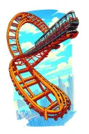 roller coaster tattoo design idea