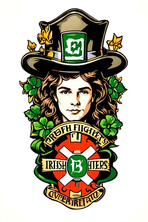 Irish firefighters tattoo design idea