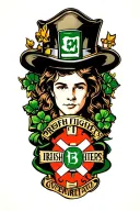 Irish firefighters tattoo design idea