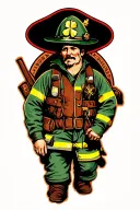 Irish firefighters tattoo design idea
