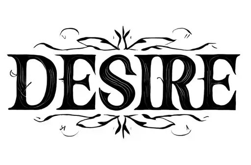 "DESIRE" tattoo design idea
