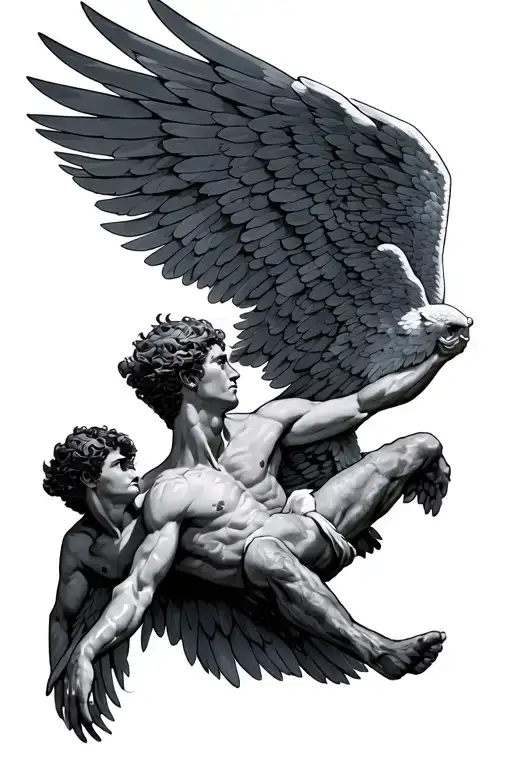 Icarus and Daedalus tattoo design idea