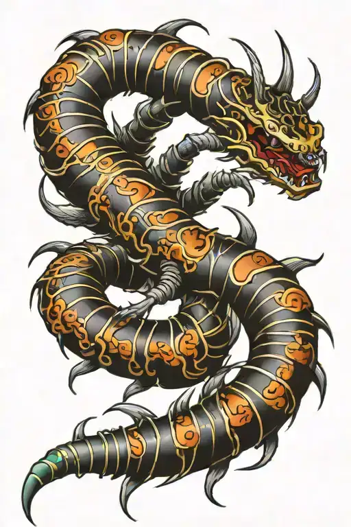 sinister centipede tattoo design idea