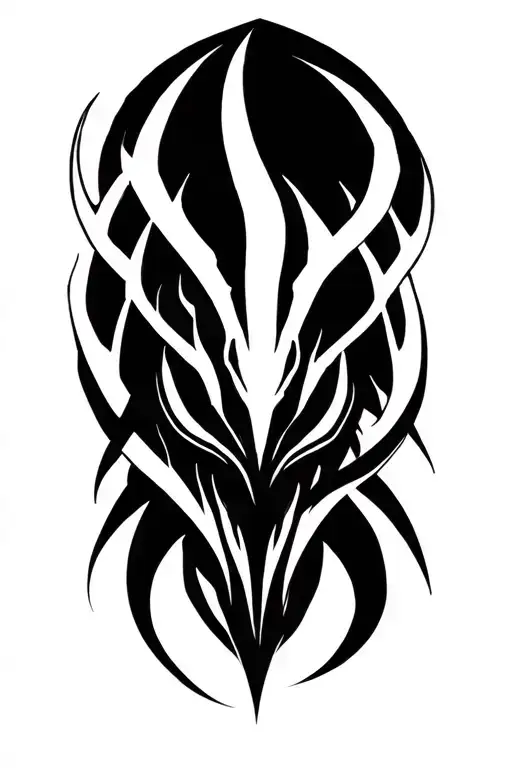 symbiote viking tribal design tattoo design idea