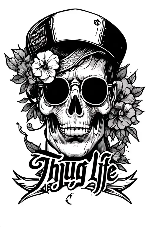 thug life tattoo tattoo design idea