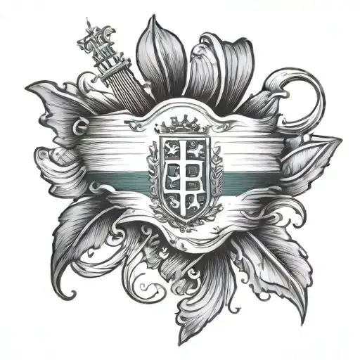 Italian flag tattoo design idea