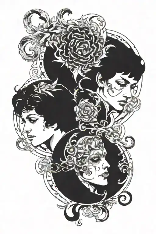 Orpheus And Eurydice tattoo design idea