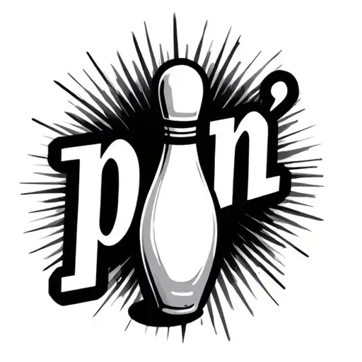 make it say "one pin wonder" with a bowling pin as the i in "pin"  tattoo design idea