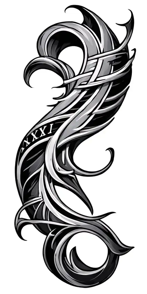 28 january 2003 Roman numerals tattoo design idea