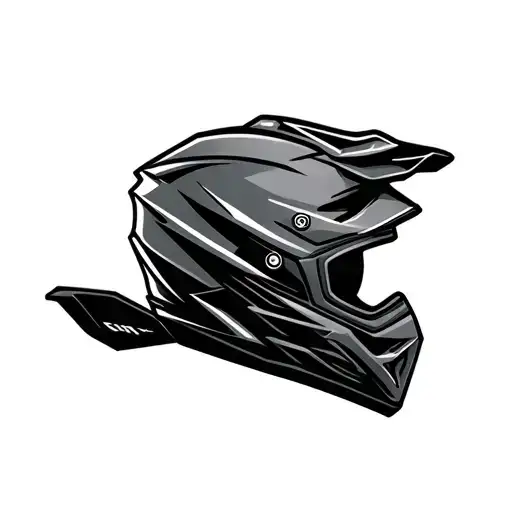 motocross bell helmet tattoo design idea