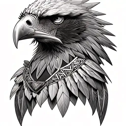 Aztec Eagle Warrior tattoo design idea