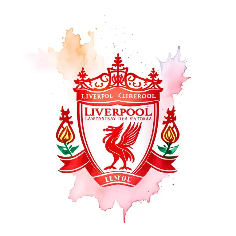liverpool badge incorporated tattoo design idea