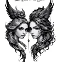 Luka and Gianna names tattoo design idea