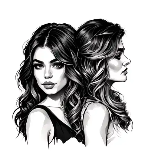 Lesbian Couple tattoo design idea