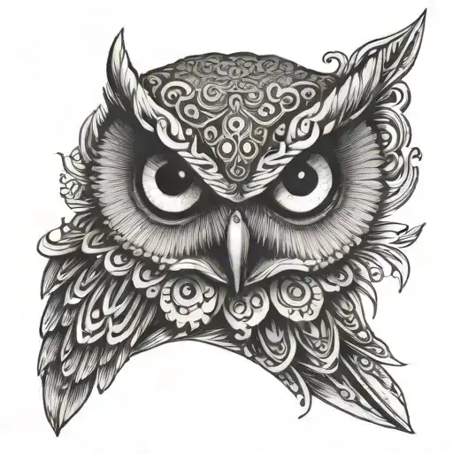 owl, money, evil eye tattoo design idea