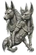 anubis and horus tattoo design idea