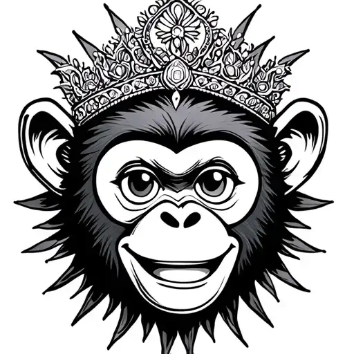 sunshine, monkey, smile, princess tattoo design idea