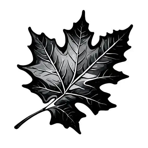 oak leaf tattoo design idea