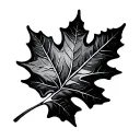 oak leaf tattoo design idea