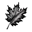 oak leaf tattoo design idea