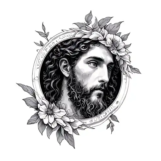 Psalms 91 in the form of drawing tattoo design idea