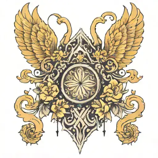 god theme chest tattoo inspired by humbleness  tattoo design idea