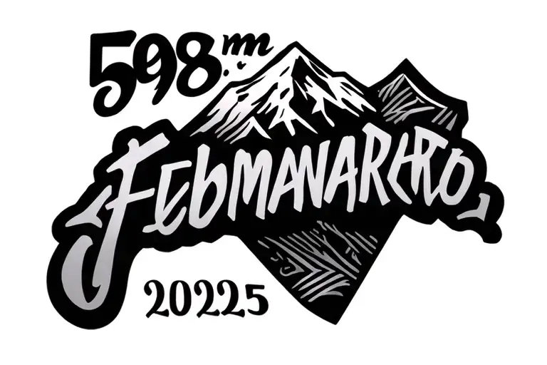"5985m feb 2025" Kilimanjaro mountain tattoo design idea