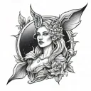 Aurora tattoo design idea