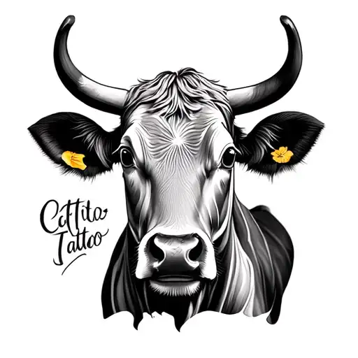 Ultra-realistic, high-contrast black-and-white close-up of a CALF tattoo sleeve, shot on a 35mm lens, 4K quality, 4:3 as tattoo design idea