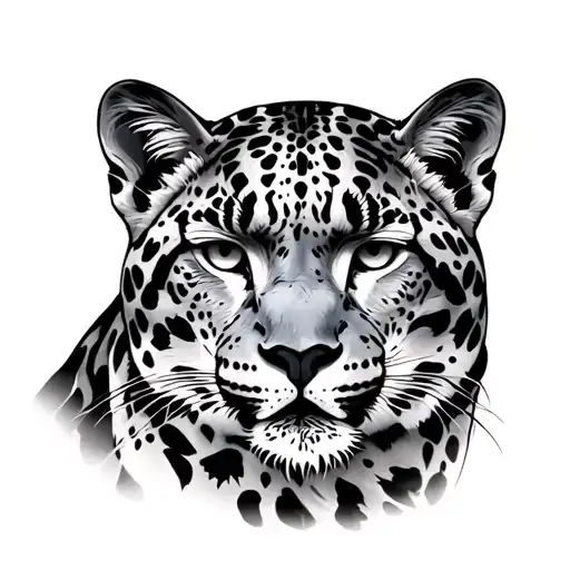 Snow Leopard tattoo design idea