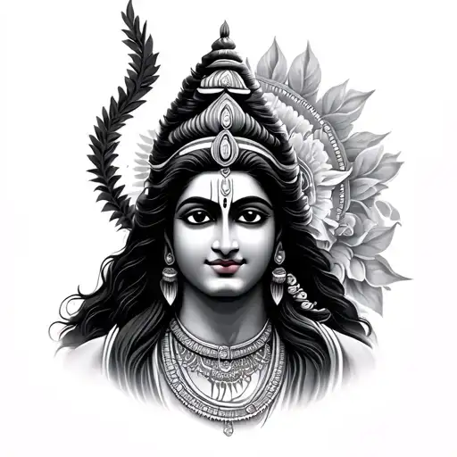 Shiva Krishna tattoo design idea