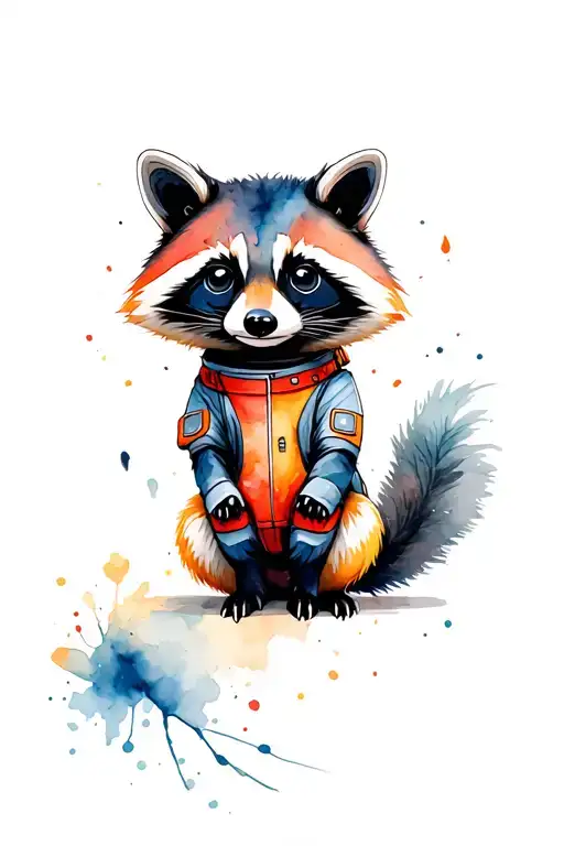 Rocket Racoon tattoo design idea