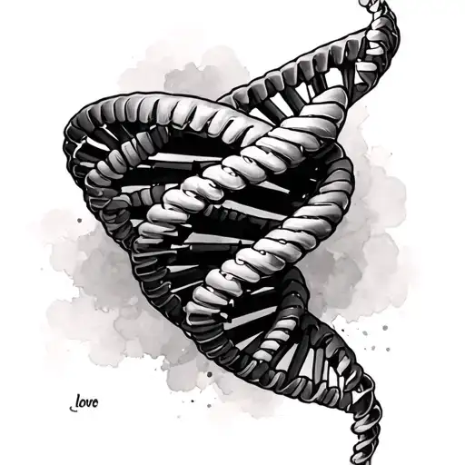 love yourz j cole dna double helix tattoo design idea