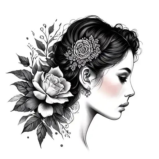 feminine neck tattoo, bohemian, dainty tattoo design idea