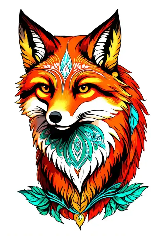 cherokee fox spirit tattoo design idea