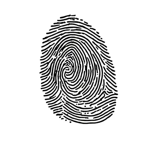 a fingerprint tattoo design idea