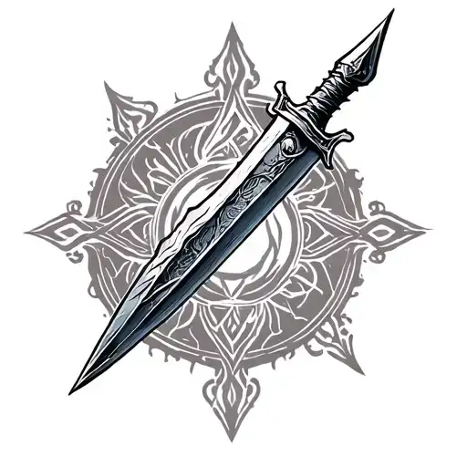 skyrim and dagger tattoo design idea
