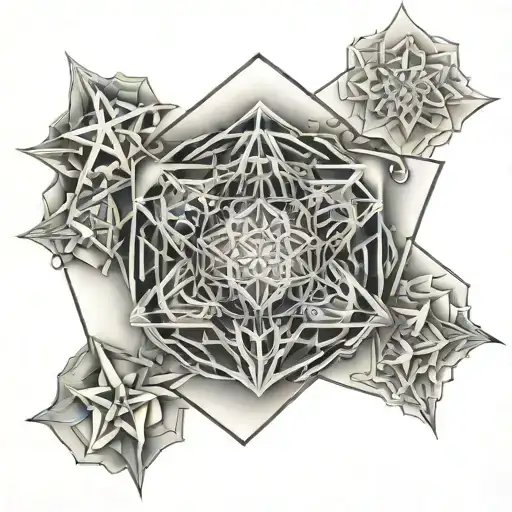 metatrons cube tattoo design idea