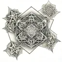metatrons cube tattoo design idea