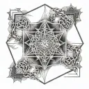metatrons cube tattoo design idea