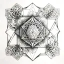 metatrons cube tattoo design idea