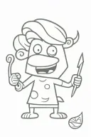 stone age cartoon character tattoo design idea